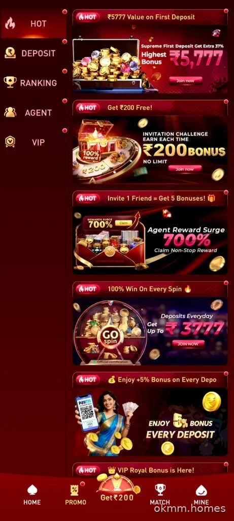 ffgame mobile promotion area and game tiles